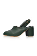 Savage Leather Slingback Heels