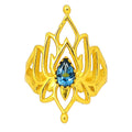 London Blue Topaz Ring size-9 RM-1527 TR01283