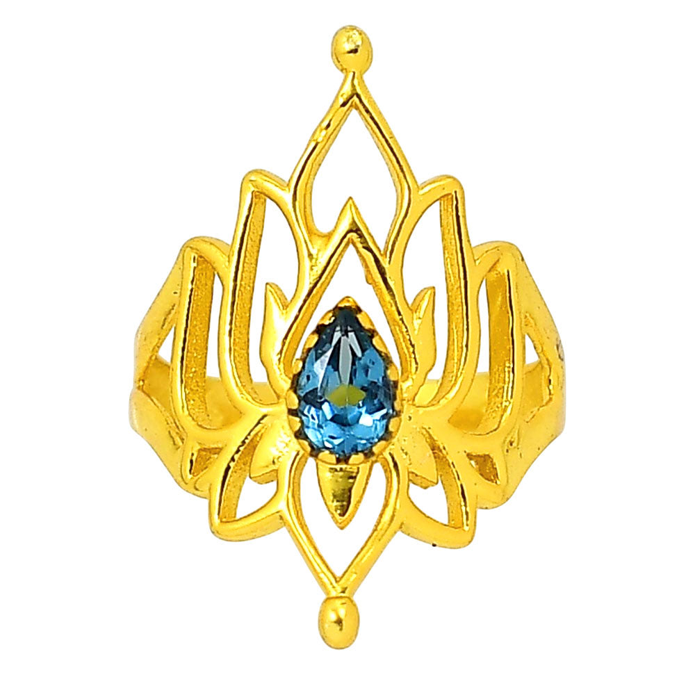 London Blue Topaz Ring size-9 RM-1527 TR01283