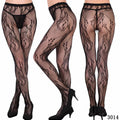 Vertical Strip Retro Hollow Lace Pantyhose 3013