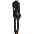 Women’s Belted Leather Jumpsuit