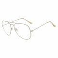 COOPER - Large Metal Aviator Blue Light Glasses Silver Clear Lens Glasses 54mm
