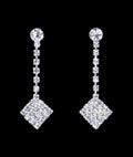 #16884 - Simple Diamond Drop Earrings - 1.25"