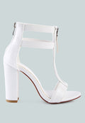 Felicity Zip Up T Strap Sandals