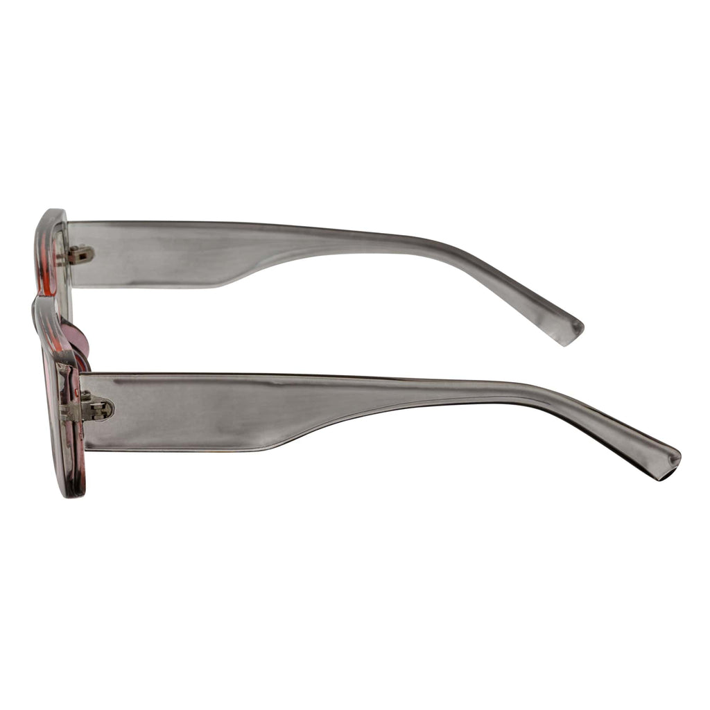 MODCAT - Small Cat Eye Rectangle Sunglasses 90s Fashion Clear Gray Pink