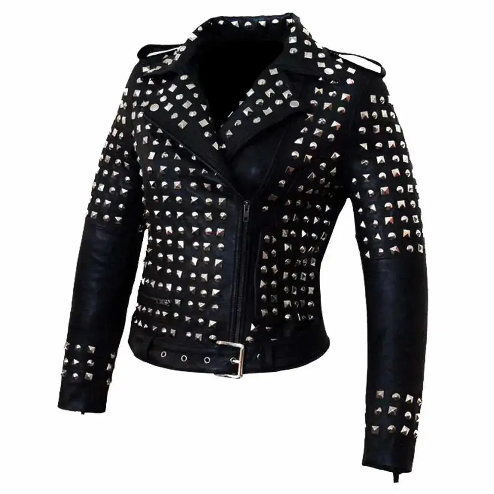 Women’s Studded Leather Jacket