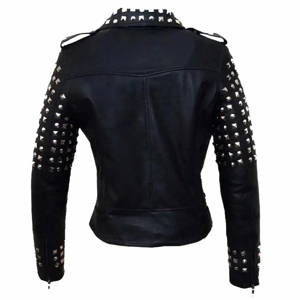 Women’s Studded Leather Jacket