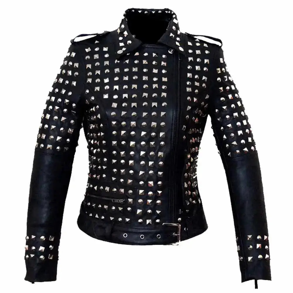 Women’s Studded Leather Jacket