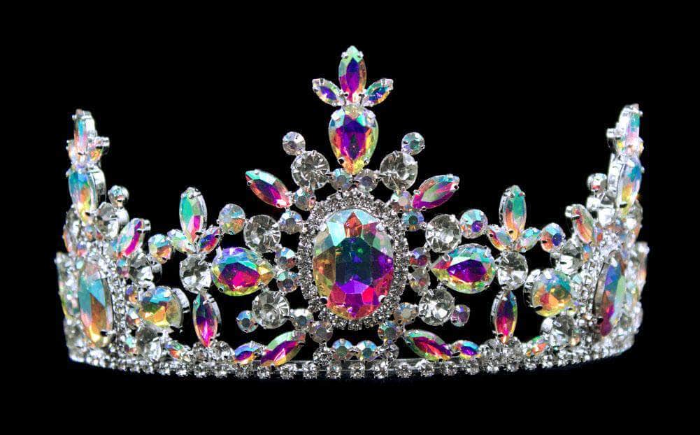 #17134abs AB Snowflake Tiara with Combs 3.5"