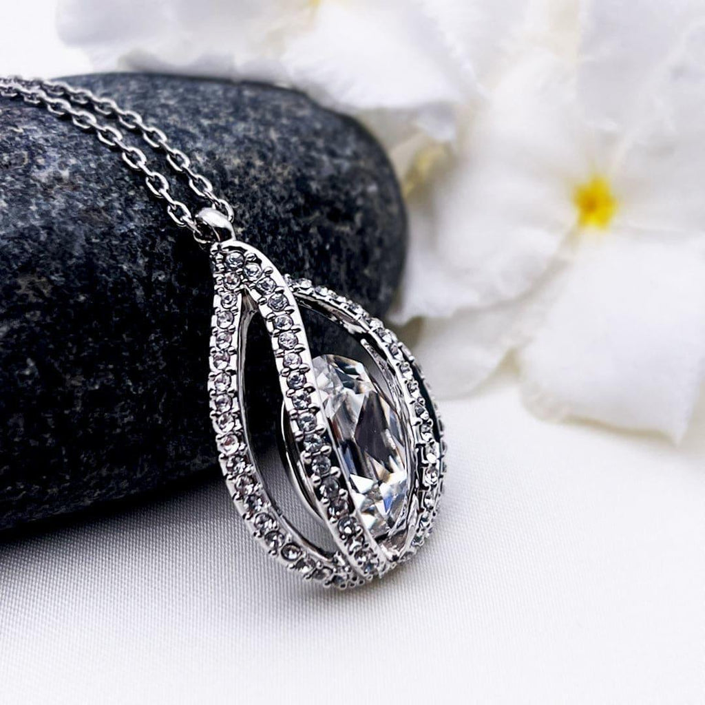 TRYNDI™ To My Beautiful Girlfriend Birdcage Necklace With Authentic Swarovski Crystals