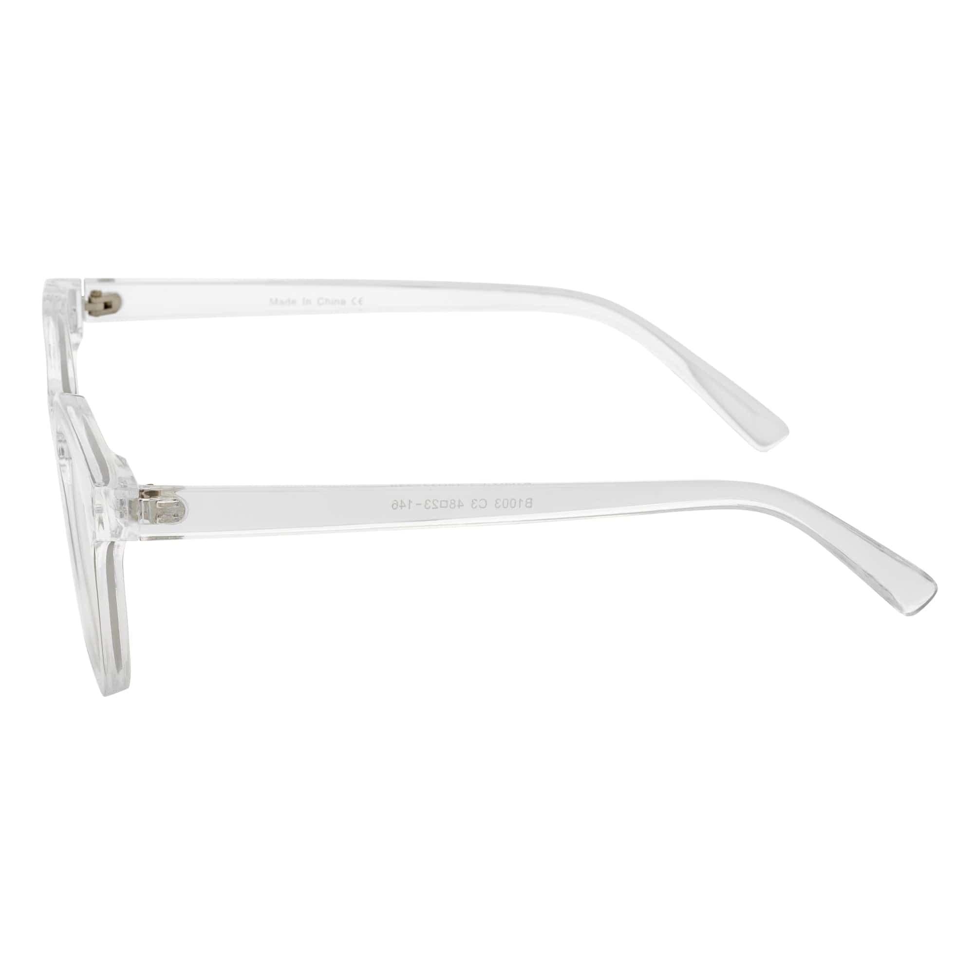 WALKER - Thick Horn Rimmed Blue Light Glasses Clear Frame Clear Lens