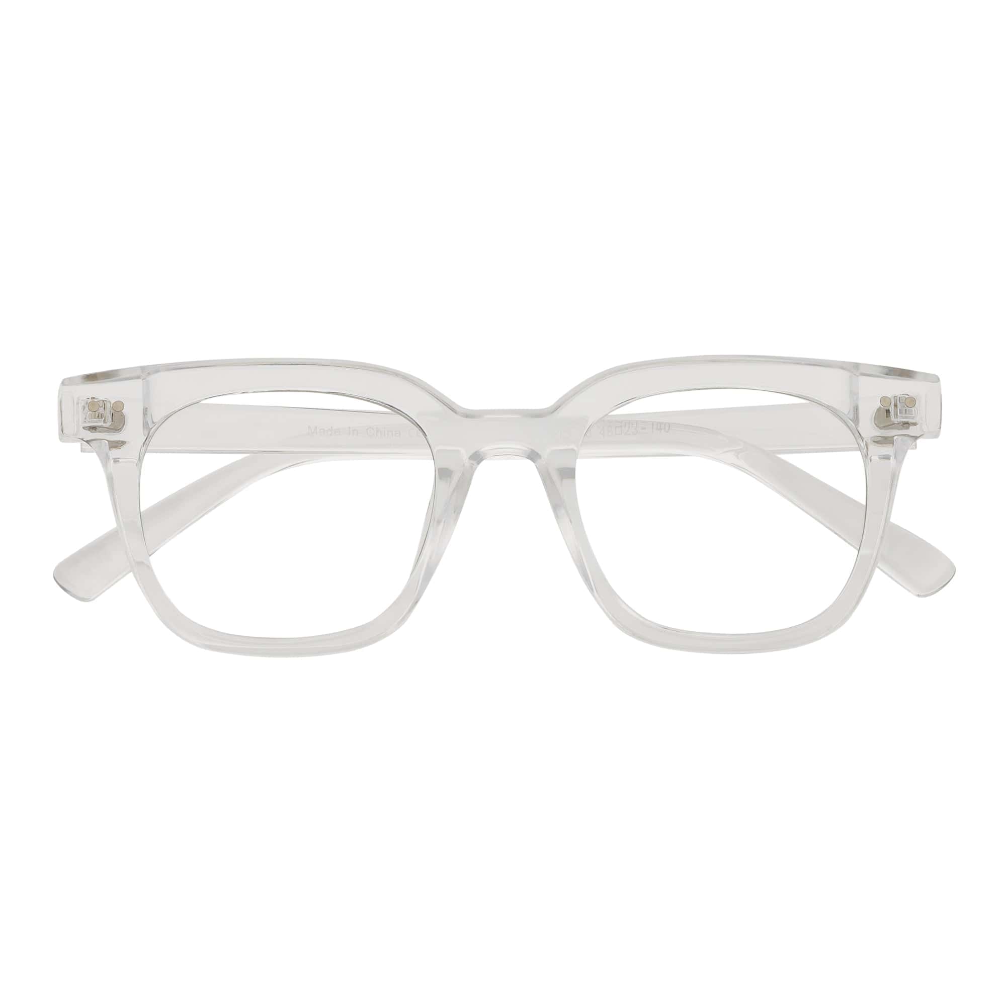 WALKER - Thick Horn Rimmed Blue Light Glasses Clear Frame Clear Lens