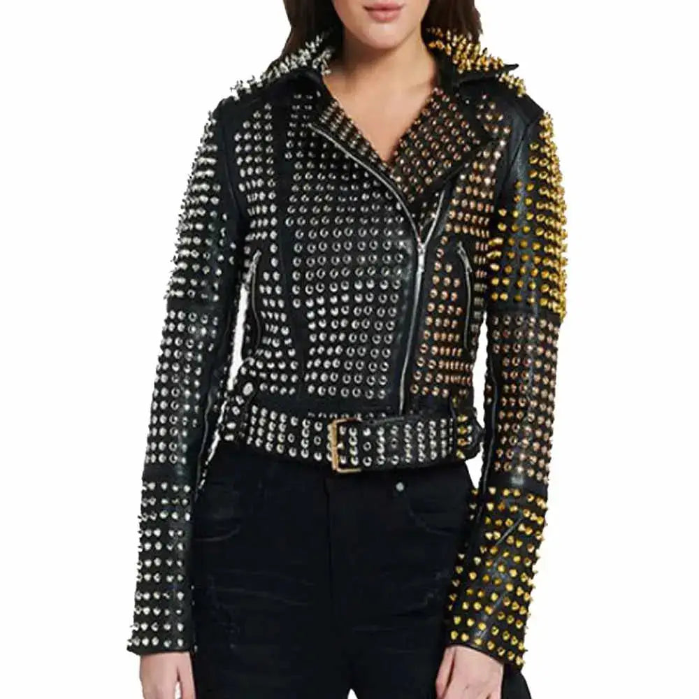 Women’s Studded Leather Jacket