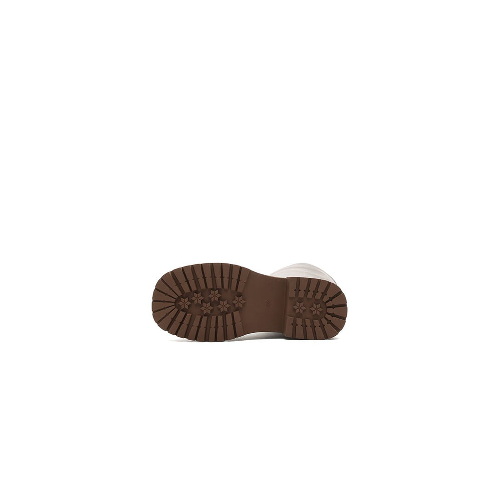 Women's Coffee Leather Knee-High Riding Boots