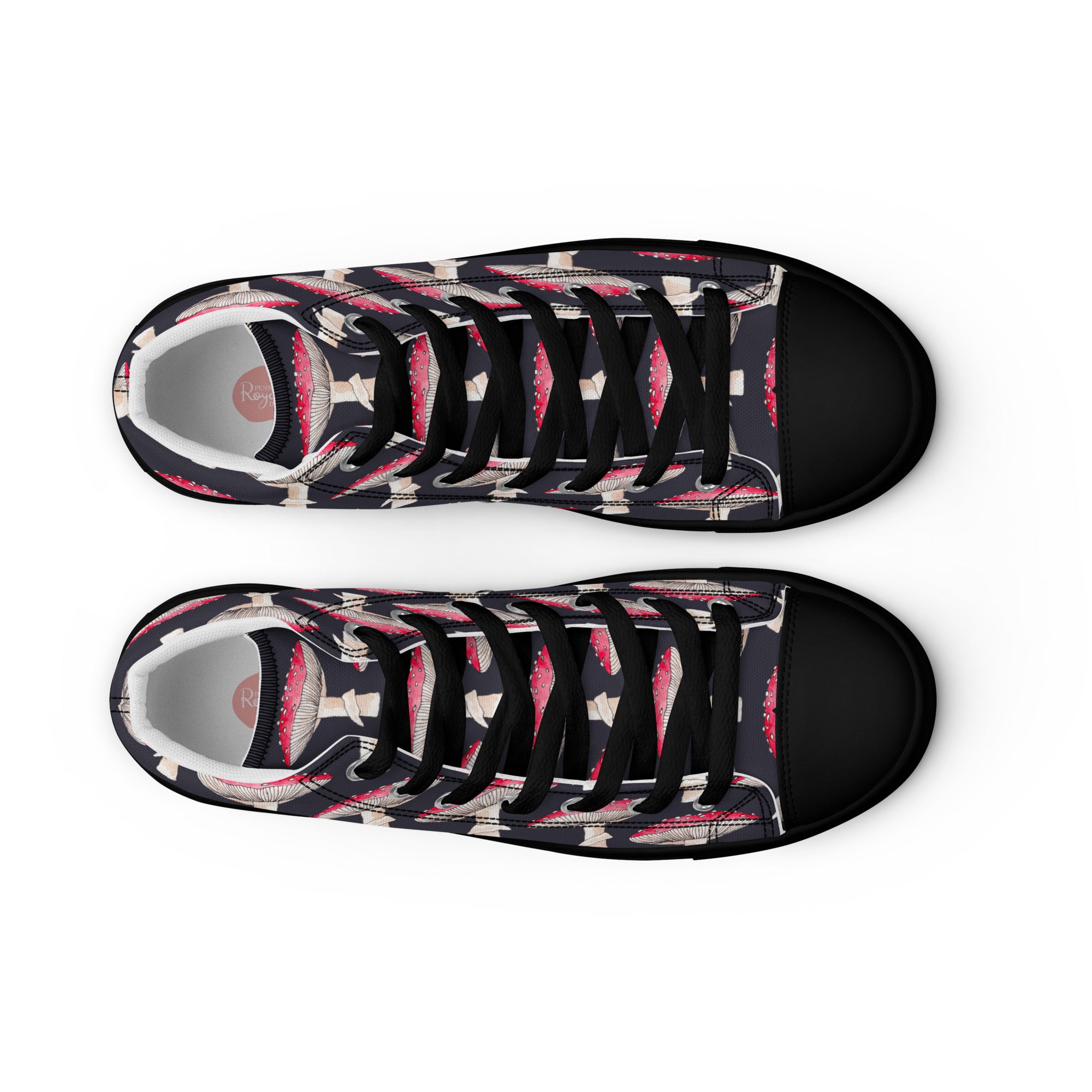 Toadstool Women’s high top canvas shoes, footwear, penny royal design, shop now, shoes, sneakers