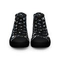 Blue Fungi Women’s high top canvas shoes, footwear, penny royal design, shop now, shoes, sneakers