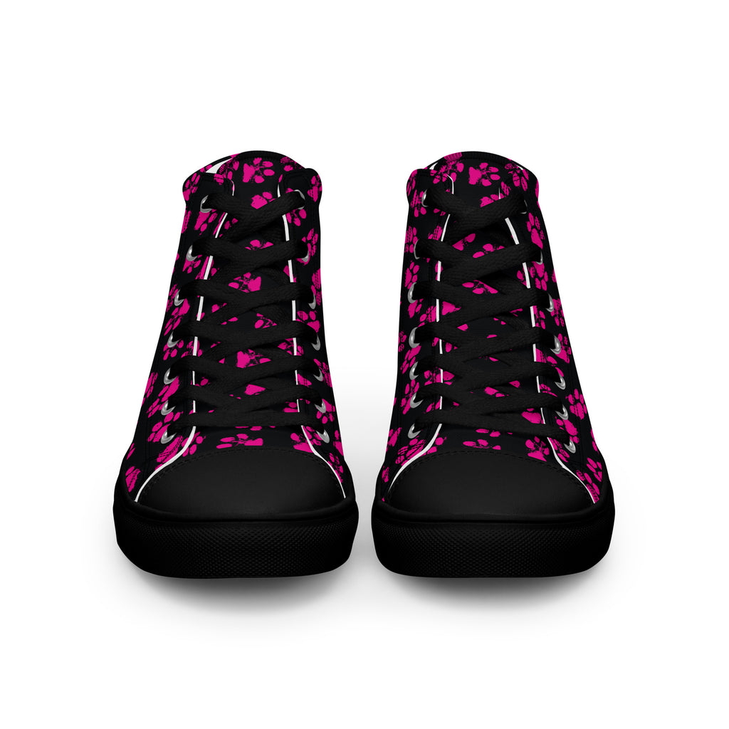 Pawprints Women’s high top canvas shoes, footwear, penny royal design, shop now, shoes, sneakers