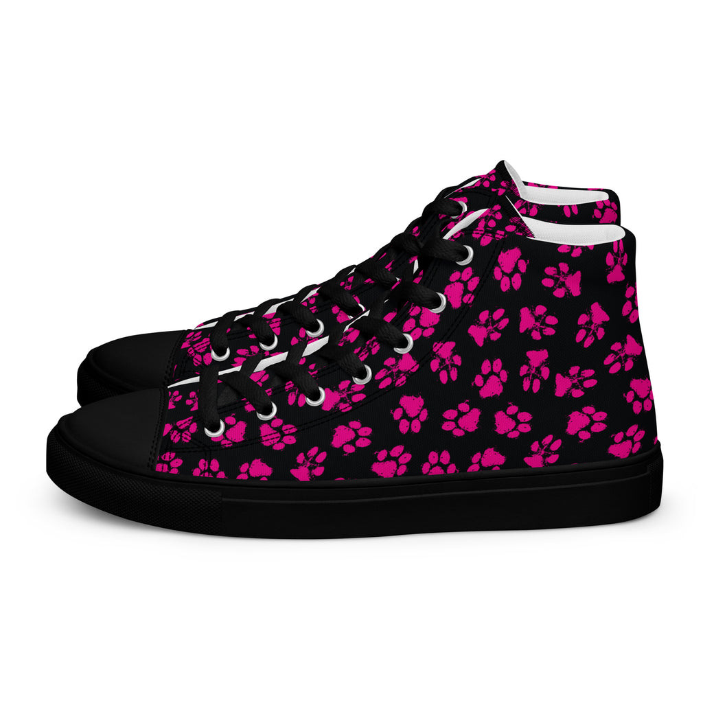 Pawprints Women’s high top canvas shoes, footwear, penny royal design, shop now, shoes, sneakers