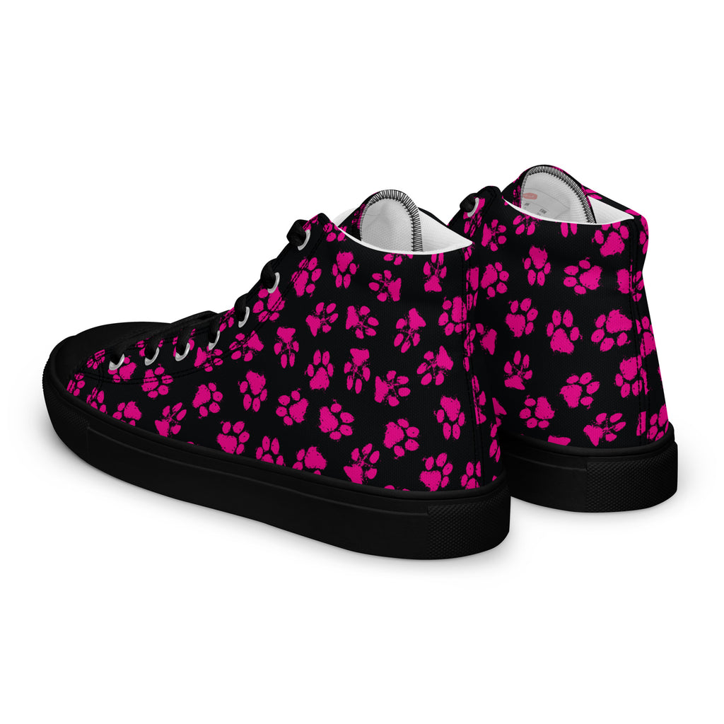 Pawprints Women’s high top canvas shoes, footwear, penny royal design, shop now, shoes, sneakers
