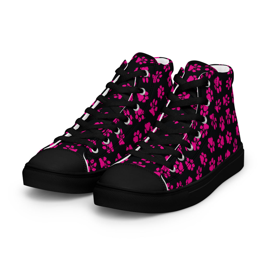 Pawprints Women’s high top canvas shoes, footwear, penny royal design, shop now, shoes, sneakers