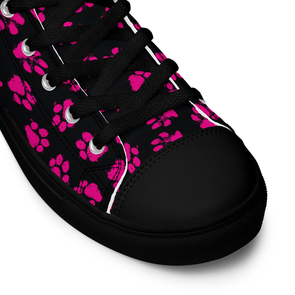 Pawprints Women’s high top canvas shoes, footwear, penny royal design, shop now, shoes, sneakers