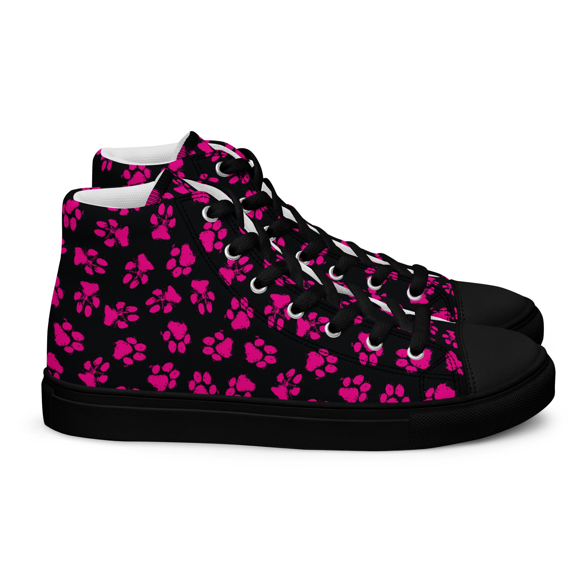 Pawprints Women’s high top canvas shoes, footwear, penny royal design, shop now, shoes, sneakers