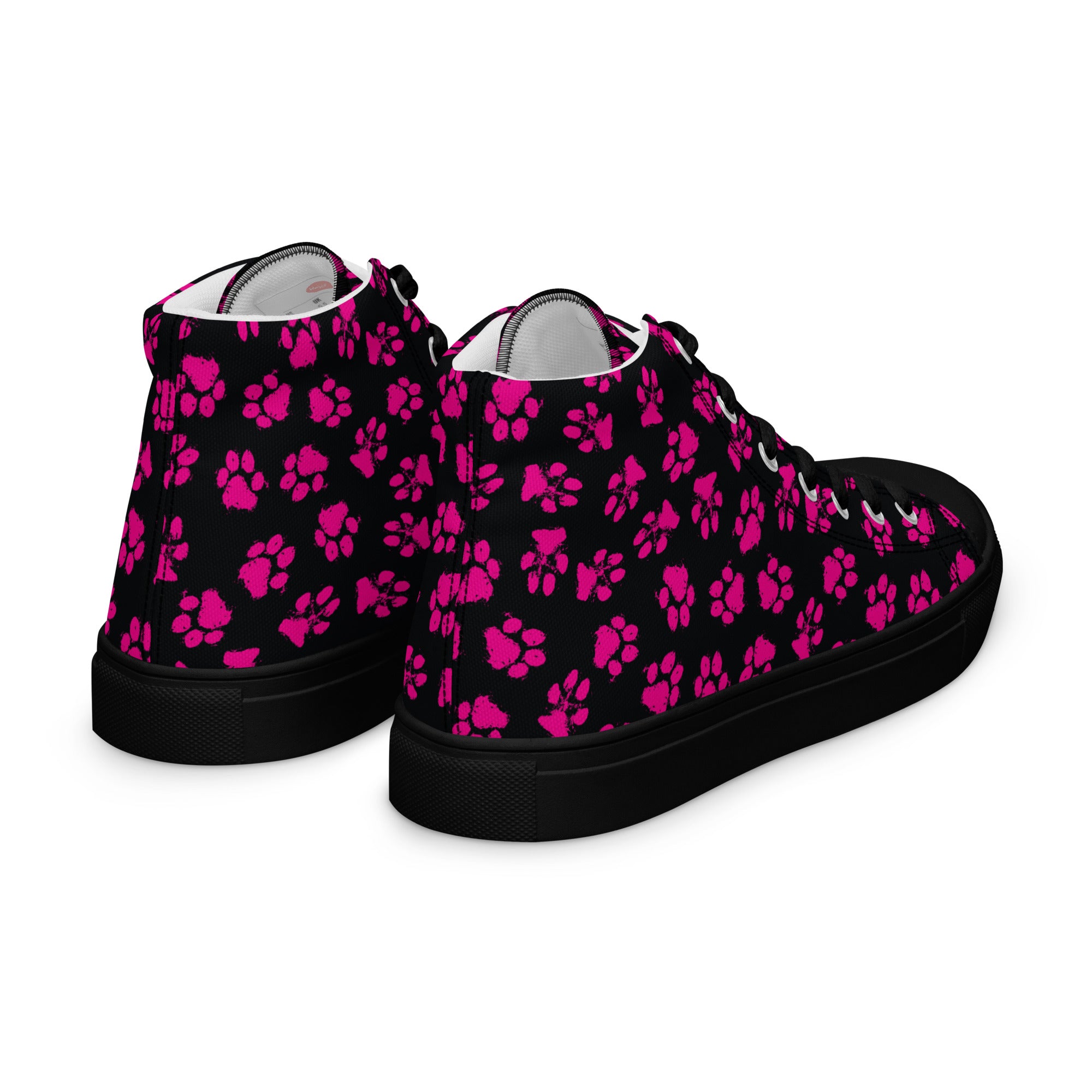 Pawprints Women’s high top canvas shoes, footwear, penny royal design, shop now, shoes, sneakers