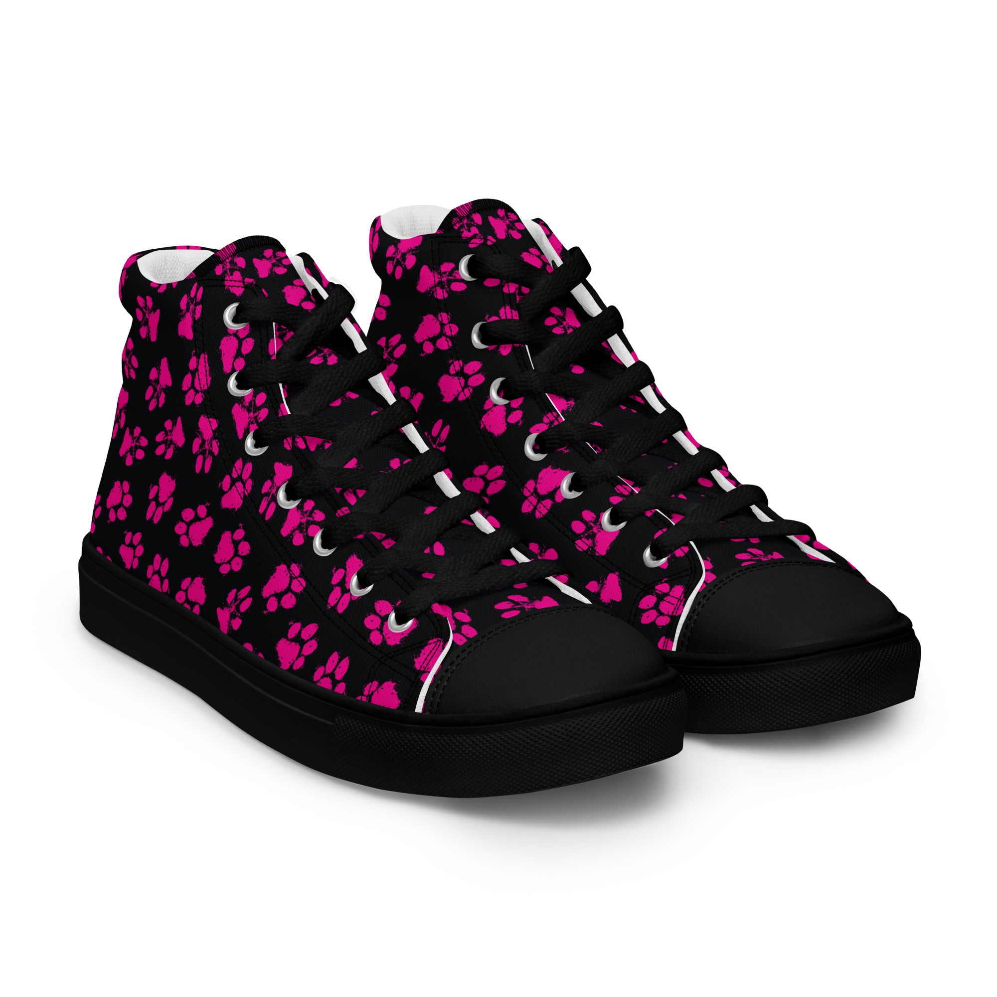 Pawprints Women’s high top canvas shoes, footwear, penny royal design, shop now, shoes, sneakers