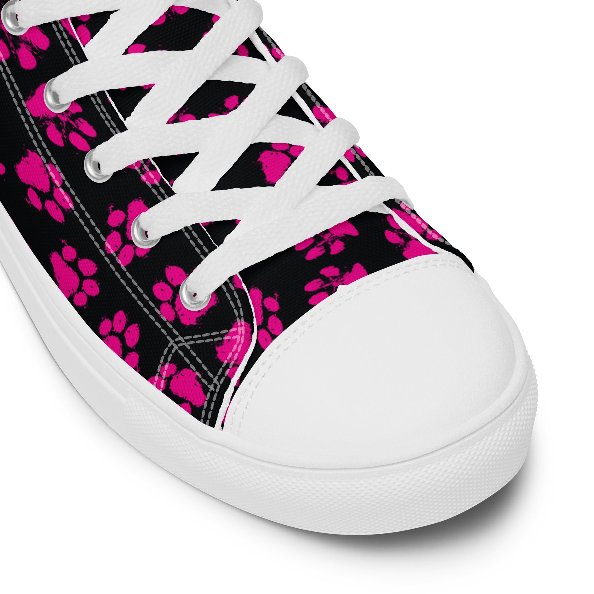 Pawprints Women’s high top canvas shoes, footwear, penny royal design, shop now, shoes, sneakers