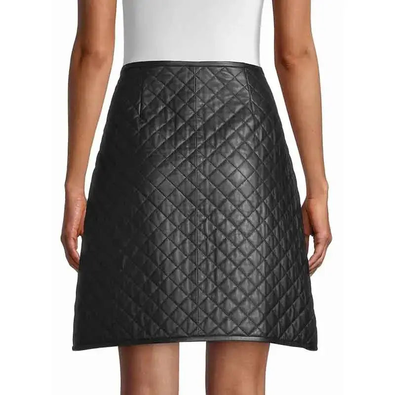 Women’s Quilted Leather Skirt